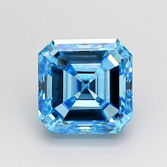 Loose Diamond - ASSCHER 1.0ct Fancy Vivid Blue VS1: Loose Diamond - ASSCHER 1.0ct Fancy Vivid Blue VS1 Source: This is a real non-mined Diamond that has been grown in a lab Shape: ASSCHER Carats: 1.0 Color: Fancy Vivid Blue Certification: IGI Video: