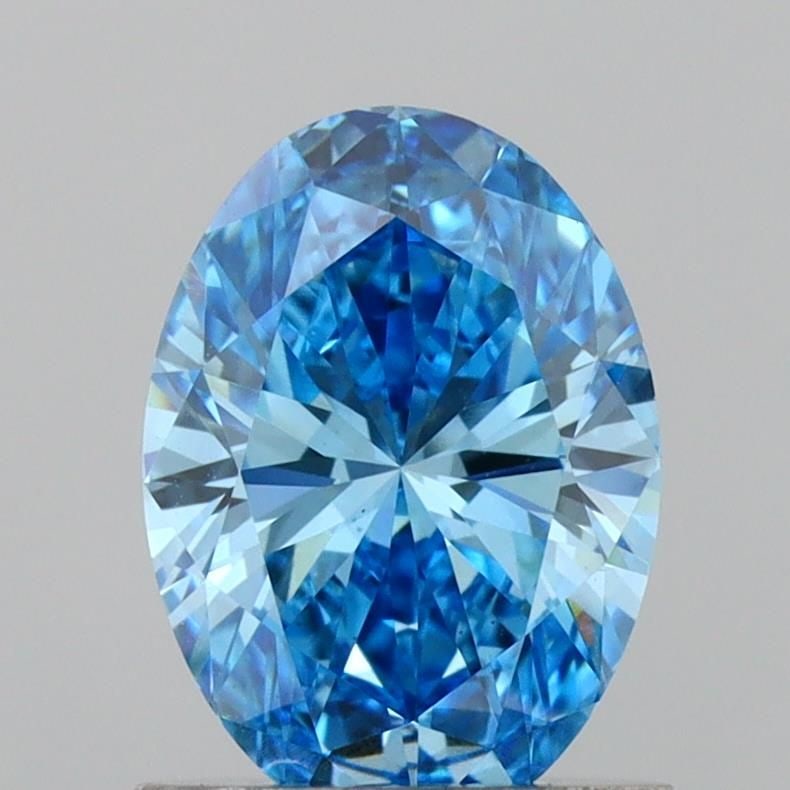 Loose Diamond - OVAL 1.03ct Fancy Vivid Blue VS1: Loose Diamond - OVAL 1.03ct Fancy Vivid Blue VS1 Source: This is a real non-mined Diamond that has been grown in a lab Shape: OVAL Carats: 1.03 Color: Fancy Vivid Blue Certification: IGI Video:
