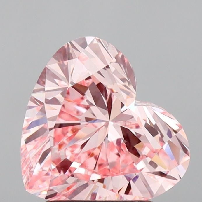 Loose Diamond - HEART 2.0ct Fancy Vivid Pink VS1: Loose Diamond - HEART 2.0ct Fancy Vivid Pink VS1 Source: This is a real non-mined Diamond that has been grown in a lab Shape: HEART Carats: 2.0 Color: Fancy Vivid Pink Certification: IGI Video: