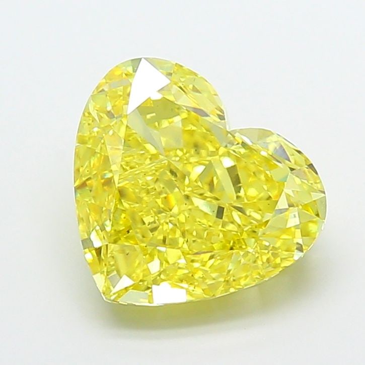 Loose Diamond - HEART 5.07ct Fancy Vivid Yellow VS2: Loose Diamond - HEART 5.07ct Fancy Vivid Yellow VS2 Source: This is a real non-mined Diamond that has been grown in a lab Shape: HEART Carats: 5.07 Color: Fancy Vivid Yellow Certification: IGI Video: