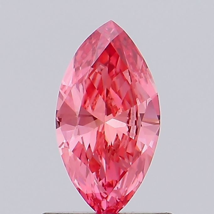 Loose Diamond - MARQUISE 0.58ct Fancy Vivid Pink VS1: Loose Diamond - MARQUISE 0.58ct Fancy Vivid Pink VS1 Source: This is a real non-mined Diamond that has been grown in a lab Shape: MARQUISE Carats: 0.58 Color: Fancy Vivid Pink Certification: IGI Video