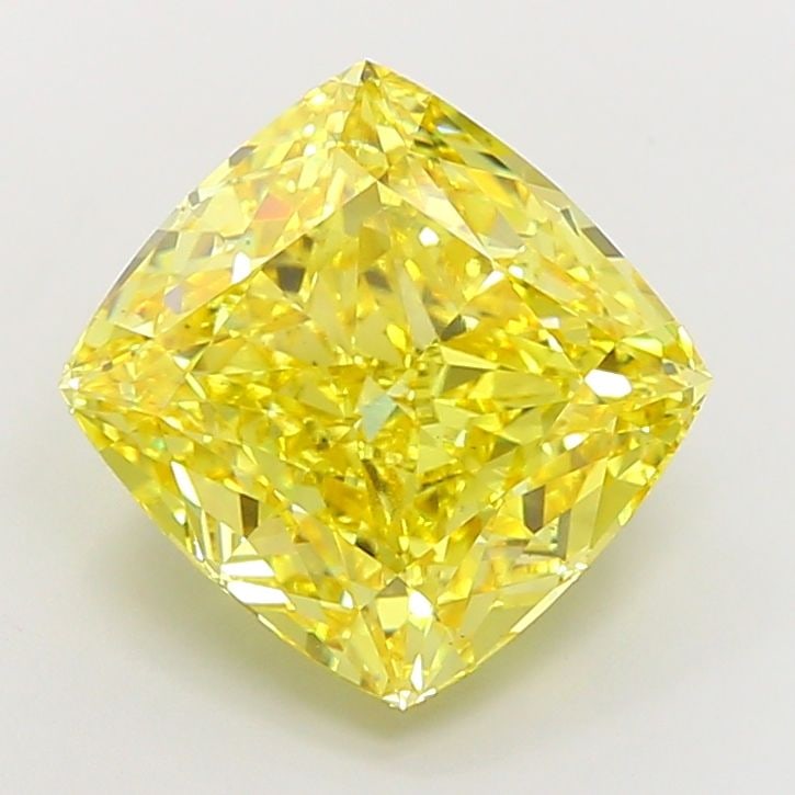 Loose Diamond - CUSHION MODIFIED 10.02ct Fancy Vivid Yellow VS2: Loose Diamond - CUSHION MODIFIED 10.02ct Fancy Vivid Yellow VS2 Source: This is a real non-mined Diamond that has been grown in a lab Shape: CUSHION MODIFIED Carats: 10.02 Color: Fancy Vivid Yellow Ce