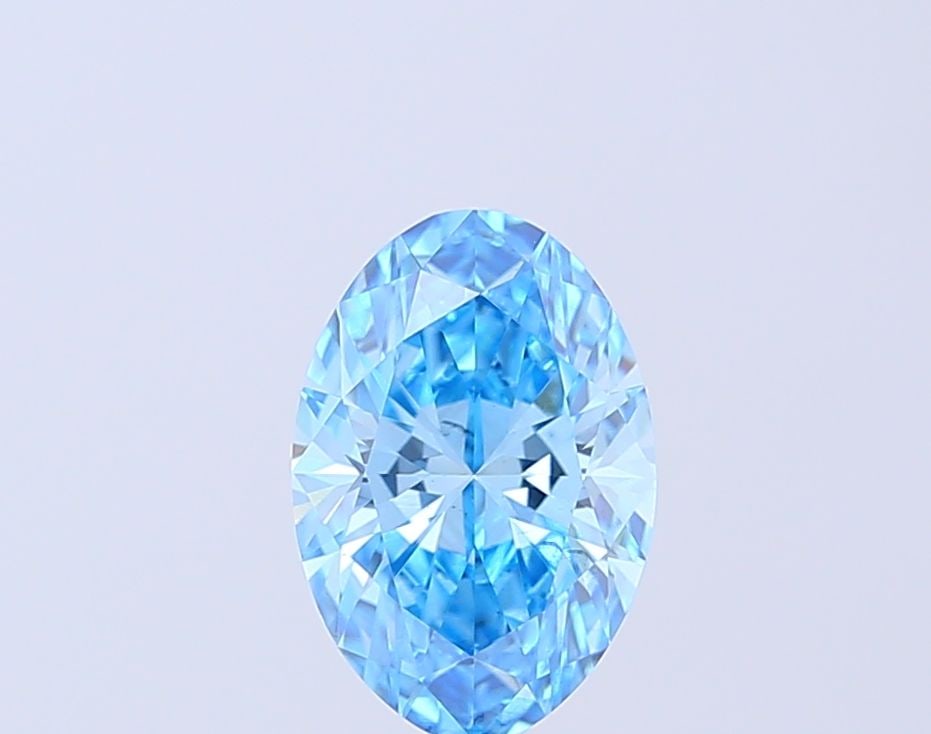 Loose Diamond - OVAL 1.53ct Fancy Vivid Blue VS2: Loose Diamond - OVAL 1.53ct Fancy Vivid Blue VS2 Source: This is a real non-mined Diamond that has been grown in a lab Shape: OVAL Carats: 1.53 Color: Fancy Vivid Blue Certification: IGI Video: