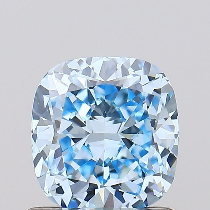 Loose Diamond - CUSHION MODIFIED 1.04ct Fancy Vivid Blue VS1: Loose Diamond - CUSHION MODIFIED 1.04ct Fancy Vivid Blue VS1 Source: This is a real non-mined Diamond that has been grown in a lab Shape: CUSHION MODIFIED Carats: 1.04 Color: Fancy Vivid Blue Certific