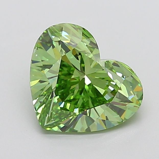 Loose Diamond - HEART 2.96ct Fancy Vivid Green VS1: Loose Diamond - HEART 2.96ct Fancy Vivid Green VS1 Source: This is a real non-mined Diamond that has been grown in a lab Shape: HEART Carats: 2.96 Color: Fancy Vivid Green Certification: IGI PLEASE NO
