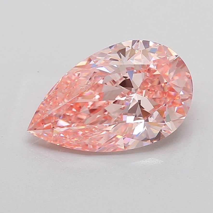 Loose Diamond - PEAR 5.02ct Fancy Vivid Pink VS1: Loose Diamond - PEAR 5.02ct Fancy Vivid Pink VS1 Source: This is a real non-mined Diamond that has been grown in a lab Shape: PEAR Carats: 5.02 Color: Fancy Vivid Pink Certification: IGI Video: