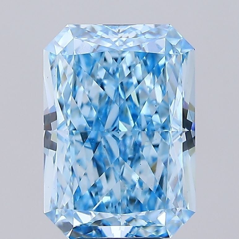 Loose Diamond - RADIANT 7.22ct Fancy Vivid Blue VS2: Loose Diamond - RADIANT 7.22ct Fancy Vivid Blue VS2 Source: This is a real non-mined Diamond that has been grown in a lab Shape: RADIANT Carats: 7.22 Color: Fancy Vivid Blue Certification: IGI Video: