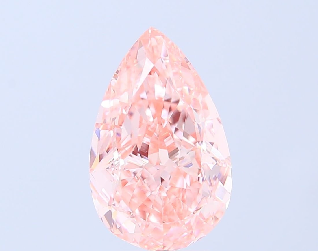 Loose Diamond - PEAR 5.1ct Fancy Vivid Pink VS1: Loose Diamond - PEAR 5.1ct Fancy Vivid Pink VS1 Source: This is a real non-mined Diamond that has been grown in a lab Shape: PEAR Carats: 5.1 Color: Fancy Vivid Pink Certification: IGI Video:
