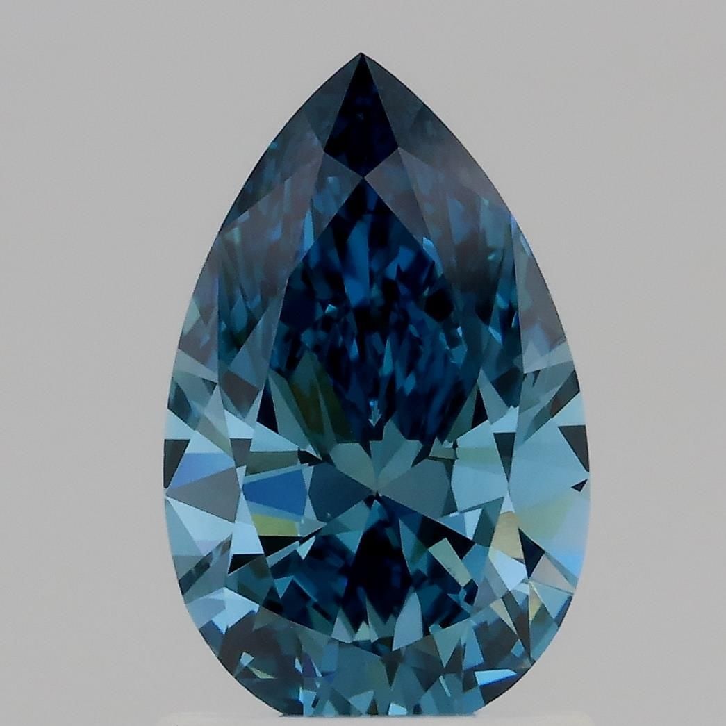Loose Diamond - PEAR 1.07ct Fancy Vivid Blue VS1: Loose Diamond - PEAR 1.07ct Fancy Vivid Blue VS1 Source: This is a real non-mined Diamond that has been grown in a lab Shape: PEAR Carats: 1.07 Color: Fancy Vivid Blue Certification: IGI Video: