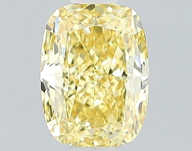 Loose Diamond - CUSHION MODIFIED 1.22ct Fancy Vivid Yellow VS1: Loose Diamond - CUSHION MODIFIED 1.22ct Fancy Vivid Yellow VS1 Source: This is a real non-mined Diamond that has been grown in a lab Shape: CUSHION MODIFIED Carats: 1.22 Color: Fancy Vivid Yellow Cert