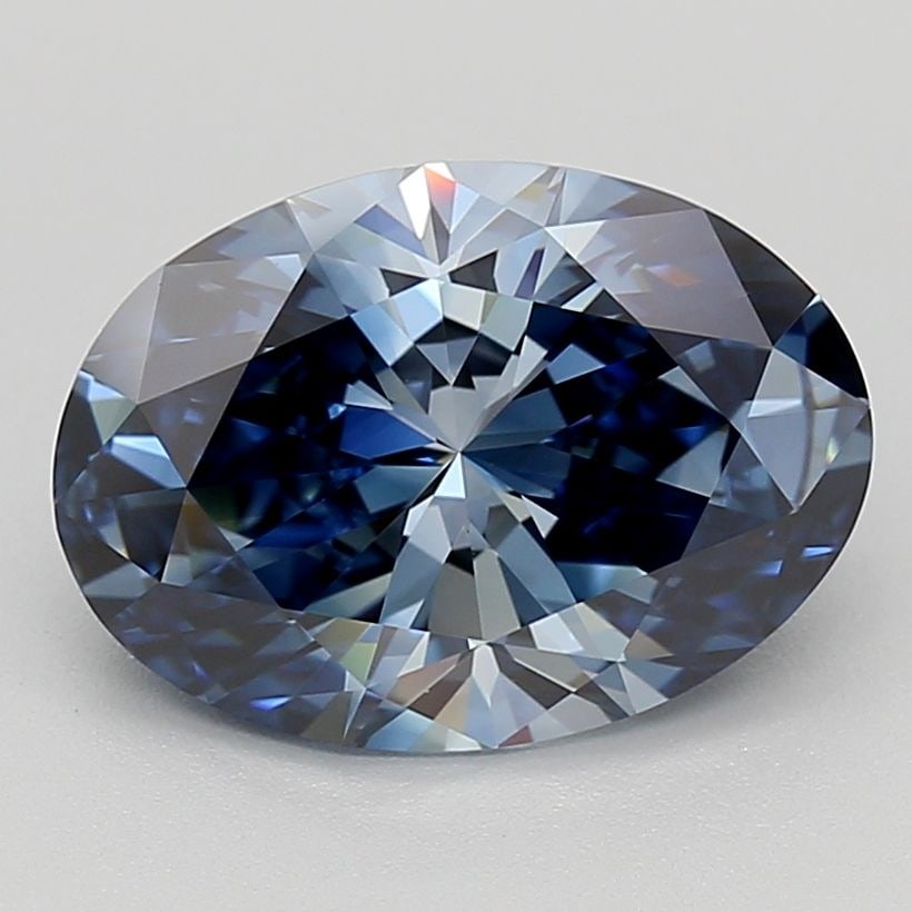 Loose Diamond - OVAL 3.18ct Fancy Deep Blue VS1: Loose Diamond - OVAL 3.18ct Fancy Deep Blue VS1 Source: This is a real non-mined Diamond that has been grown in a lab Shape: OVAL Carats: 3.18 Color: Fancy Deep Blue Certification: IGI Video: