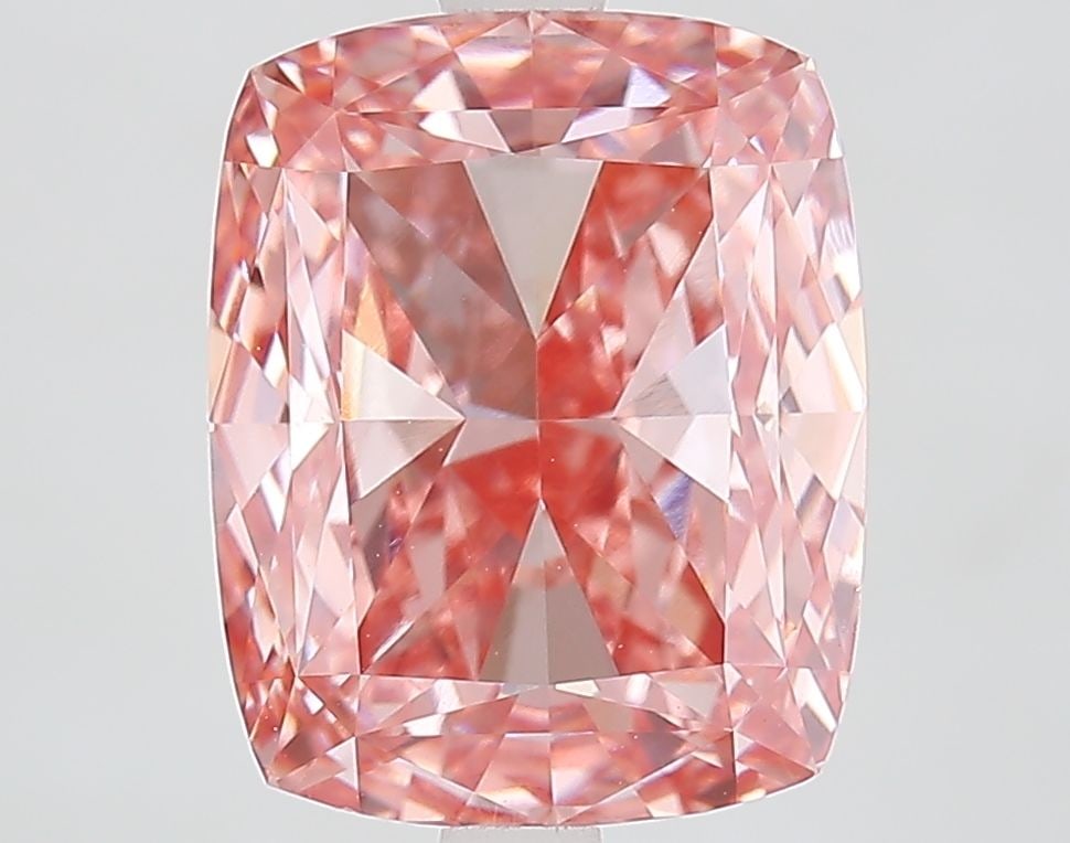 Loose Diamond - CUSHION MODIFIED 5.02ct Fancy Vivid Pink VVS2: Loose Diamond - CUSHION MODIFIED 5.02ct Fancy Vivid Pink VVS2 Source: This is a real non-mined Diamond that has been grown in a lab Shape: CUSHION MODIFIED Carats: 5.02 Color: Fancy Vivid Pink Certifi
