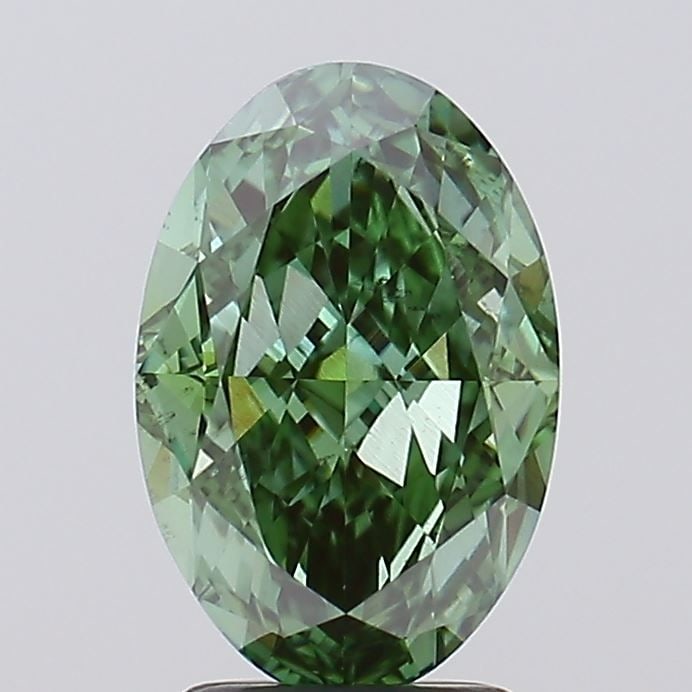 Loose Diamond - OVAL 3.04ct Fancy Vivid Green SI1: Loose Diamond - OVAL 3.04ct Fancy Vivid Green SI1 Source: This is a real non-mined Diamond that has been grown in a lab Shape: OVAL Carats: 3.04 Color: Fancy Vivid Green Certification: IGI Video: