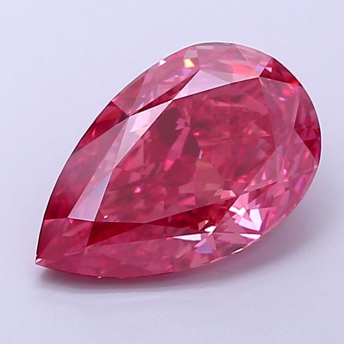 Loose Diamond - PEAR 2.82ct Fancy Vivid Pink VS2: Loose Diamond - PEAR 2.82ct Fancy Vivid Pink VS2 Source: This is a real non-mined Diamond that has been grown in a lab Shape: PEAR Carats: 2.82 Color: Fancy Vivid Pink Certification: IGI Video:
