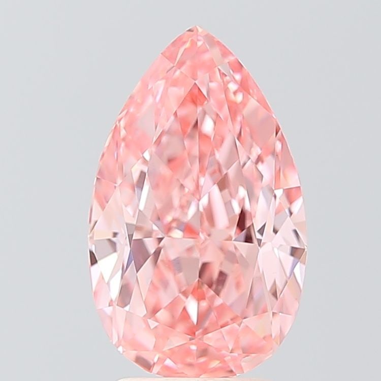 Loose Diamond - PEAR 3.35ct Fancy Vivid Pink VVS2: Loose Diamond - PEAR 3.35ct Fancy Vivid Pink VVS2 Source: This is a real non-mined Diamond that has been grown in a lab Shape: PEAR Carats: 3.35 Color: Fancy Vivid Pink Certification: IGI Video: