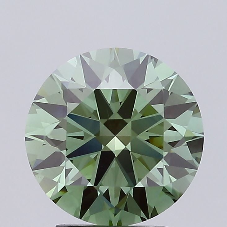 Ideal Loose Diamond - ROUND 3.28ct Fancy Vivid Green VS1 (1 of 1)