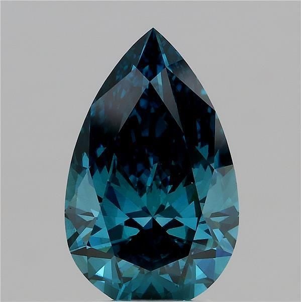Loose Diamond - PEAR 3.55ct Fancy Vivid Green Blue VS2: Loose Diamond - PEAR 3.55ct Fancy Vivid Green Blue VS2 Source: This is a real non-mined Diamond that has been grown in a lab Shape: PEAR Carats: 3.55 Color: Fancy Vivid Green Blue Certification: IGI V