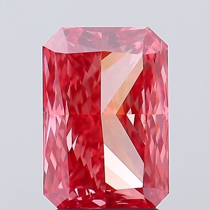 Loose Diamond - RADIANT 2.75ct Fancy Vivid Pink VS1: Loose Diamond - RADIANT 2.75ct Fancy Vivid Pink VS1 Source: This is a real non-mined Diamond that has been grown in a lab Shape: RADIANT Carats: 2.75 Color: Fancy Vivid Pink Certification: IGI Video: