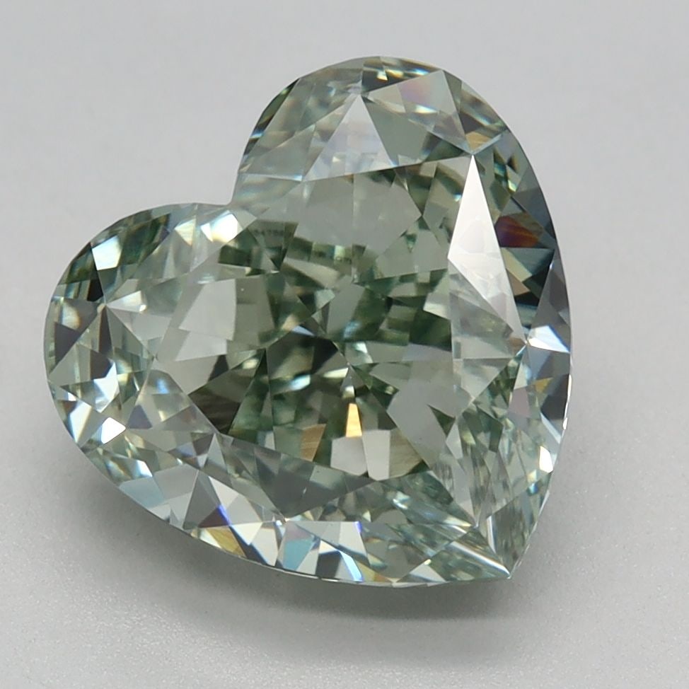 Loose Diamond - HEART 3.27ct Fancy Vivid Green VVS2: Loose Diamond - HEART 3.27ct Fancy Vivid Green VVS2 Source: This is a real non-mined Diamond that has been grown in a lab Shape: HEART Carats: 3.27 Color: Fancy Vivid Green Certification: IGI Video: