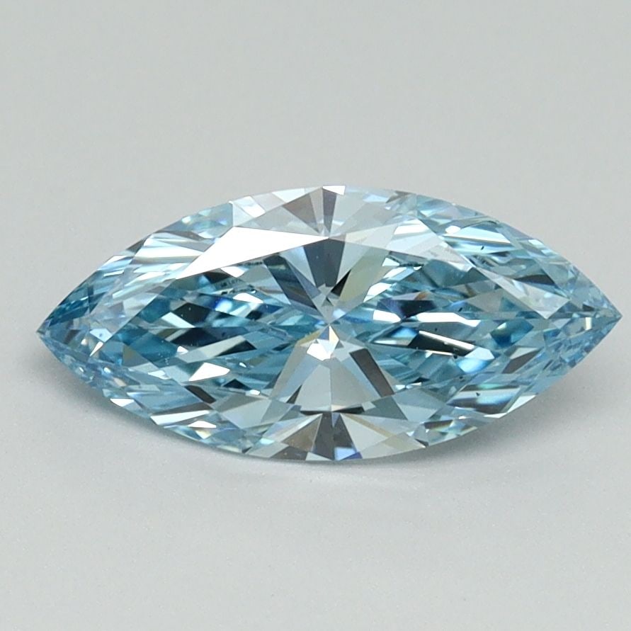 Loose Diamond - MARQUISE 1.0ct Fancy Vivid Blue VS2: Loose Diamond - MARQUISE 1.0ct Fancy Vivid Blue VS2 Source: This is a real non-mined Diamond that has been grown in a lab Shape: MARQUISE Carats: 1.0 Color: Fancy Vivid Blue Certification: IGI Video: