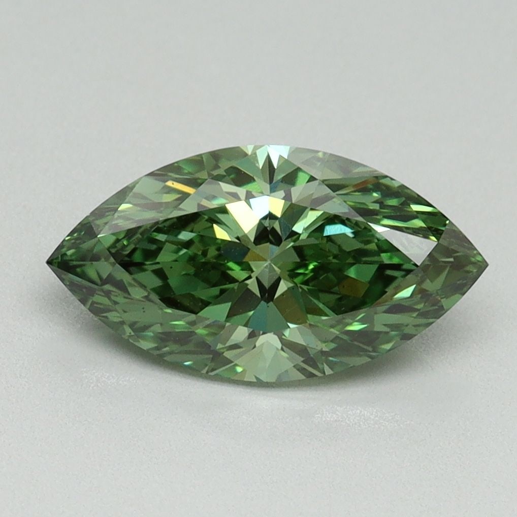 Loose Diamond - MARQUISE 1.71ct Fancy Vivid Green VS2: Loose Diamond - MARQUISE 1.71ct Fancy Vivid Green VS2 Source: This is a real non-mined Diamond that has been grown in a lab Shape: MARQUISE Carats: 1.71 Color: Fancy Vivid Green Certification: IGI Vid