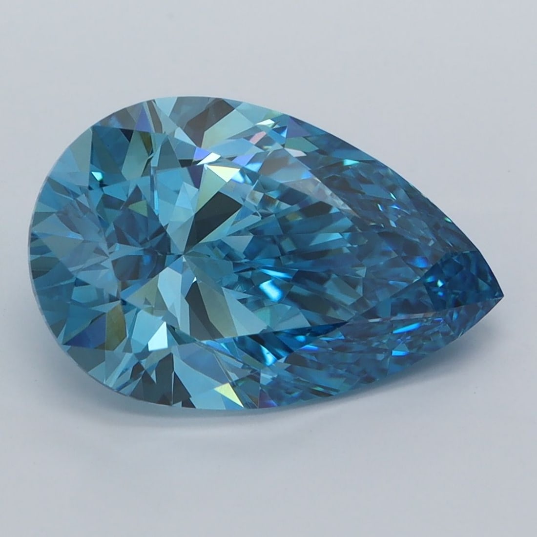 Loose Diamond - PEAR 4.0ct Fancy Vivid Blue VS1: Loose Diamond - PEAR 4.0ct Fancy Vivid Blue VS1 Source: This is a real non-mined Diamond that has been grown in a lab Shape: PEAR Carats: 4.0 Color: Fancy Vivid Blue Certification: IGI Video: