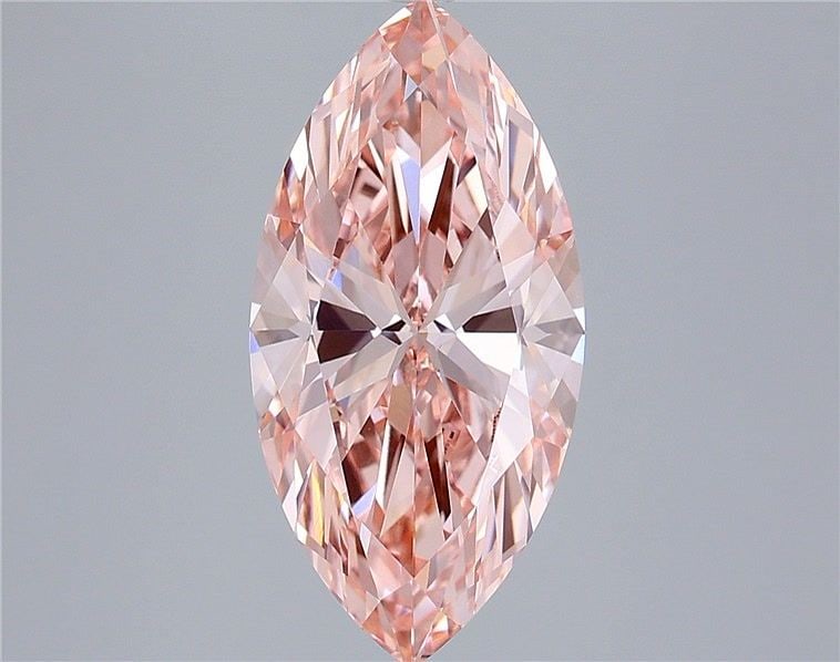 Loose Diamond - MARQUISE 4.03ct Fancy Vivid Pink VS1: Loose Diamond - MARQUISE 4.03ct Fancy Vivid Pink VS1 Source: This is a real non-mined Diamond that has been grown in a lab Shape: MARQUISE Carats: 4.03 Color: Fancy Vivid Pink Certification: IGI Video