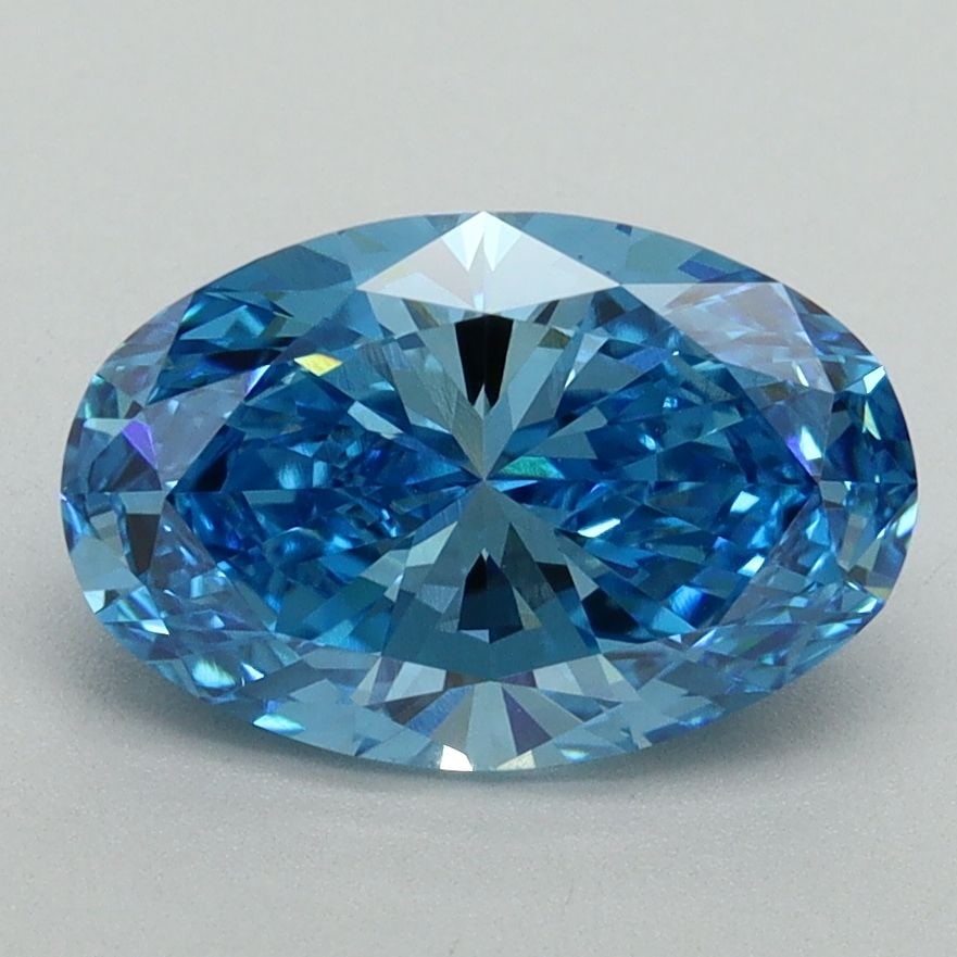 Loose Diamond - OVAL 2.01ct Fancy Vivid Blue VS1: Loose Diamond - OVAL 2.01ct Fancy Vivid Blue VS1 Source: This is a real non-mined Diamond that has been grown in a lab Shape: OVAL Carats: 2.01 Color: Fancy Vivid Blue Certification: IGI Video: