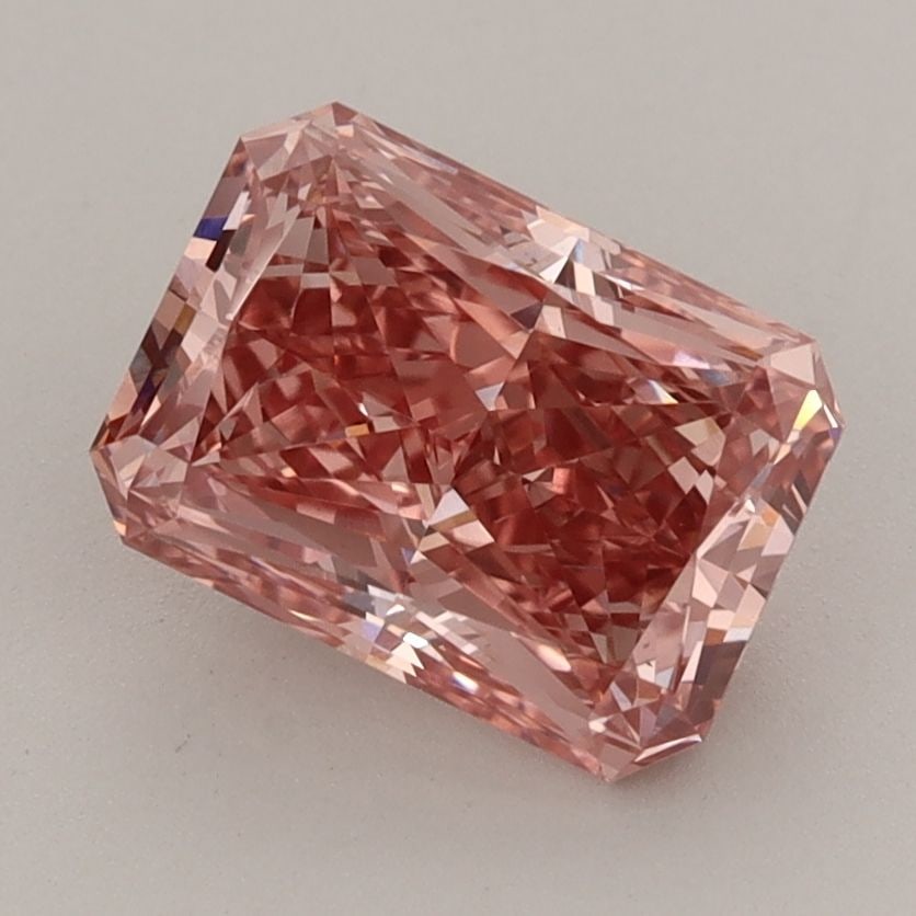 Loose Diamond - RADIANT 2.1ct Fancy Vivid Pink VS1: Loose Diamond - RADIANT 2.1ct Fancy Vivid Pink VS1 Source: This is a real non-mined Diamond that has been grown in a lab Shape: RADIANT Carats: 2.1 Color: Fancy Vivid Pink Certification: IGI Video: