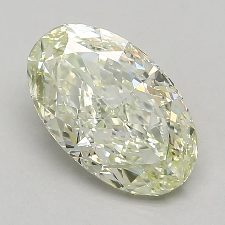 Loose Diamond - OVAL 1.34ct Fancy Light Greenish Yellow VVS2: Loose Diamond - OVAL 1.34ct Fancy Light Greenish Yellow VVS2 Source: This is a real non-mined Diamond that has been grown in a lab Shape: OVAL Carats: 1.34 Color: Fancy Light Greenish Yellow Certifica