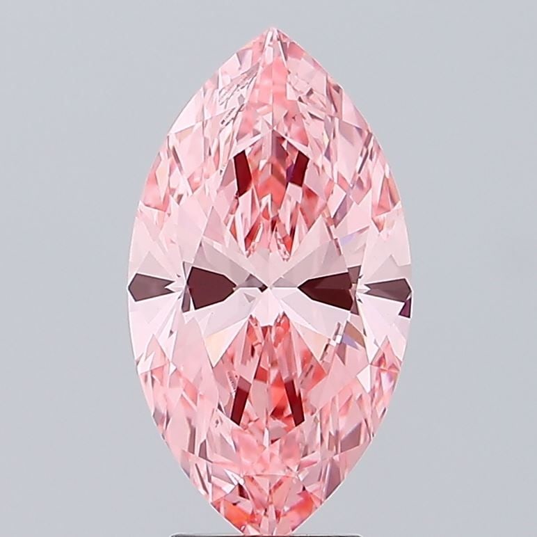 Loose Diamond - MARQUISE 4.02ct Fancy Vivid Pink VS2: Loose Diamond - MARQUISE 4.02ct Fancy Vivid Pink VS2 Source: This is a real non-mined Diamond that has been grown in a lab Shape: MARQUISE Carats: 4.02 Color: Fancy Vivid Pink Certification: IGI Video