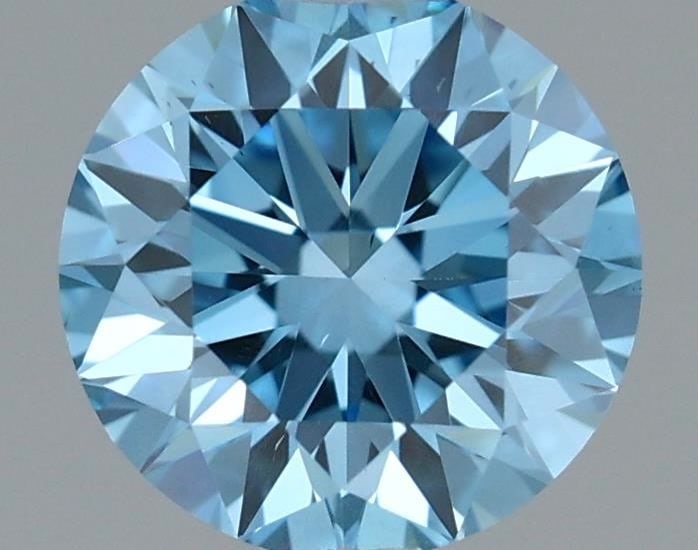Ideal Loose Diamond - ROUND 0.49ct Fancy Vivid Blue VS2: Ideal Loose Diamond - ROUND 0.49ct Fancy Vivid Blue VS2 Source: This is a real non-mined Diamond that has been grown in a lab Shape: ROUND Carats: 0.49 Color: Fancy Vivid Blue Certification: IGI Video