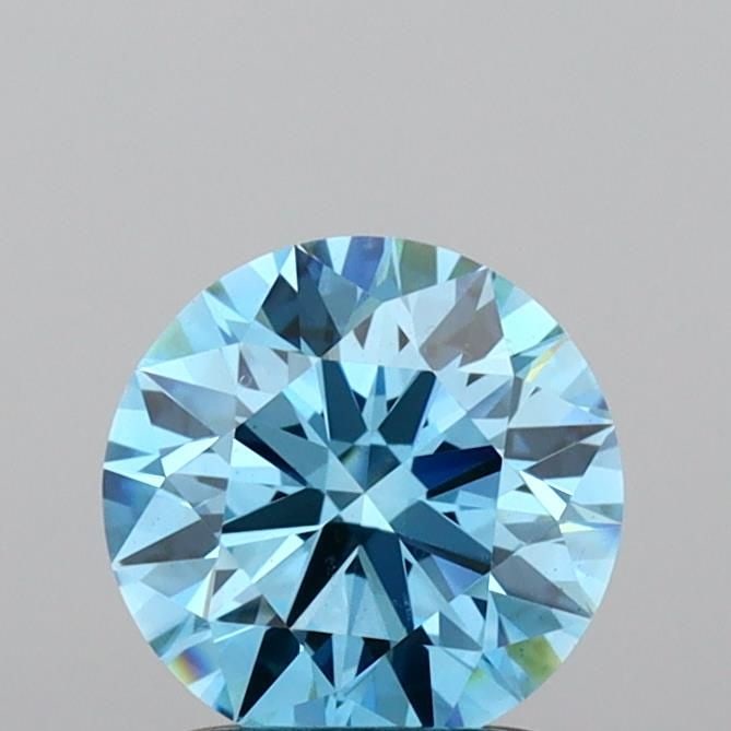 Ideal Loose Diamond - ROUND 1.38ct Fancy Vivid Blue VS1: Ideal Loose Diamond - ROUND 1.38ct Fancy Vivid Blue VS1 Source: This is a real non-mined Diamond that has been grown in a lab Shape: ROUND Carats: 1.38 Color: Fancy Vivid Blue Certification: IGI