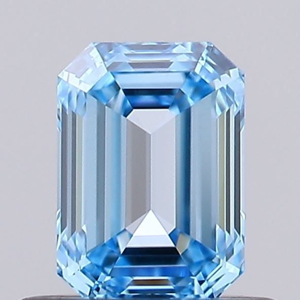 Loose Diamond - EMERALD 0.6ct Fancy Vivid Blue VS1: Loose Diamond - EMERALD 0.6ct Fancy Vivid Blue VS1 Source: This is a real non-mined Diamond that has been grown in a lab Shape: EMERALD Carats: 0.6 Color: Fancy Vivid Blue Certification: IGI Video: