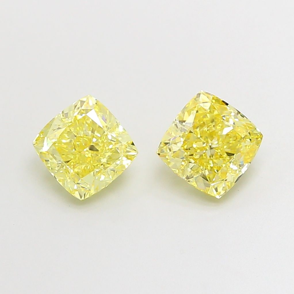 Loose Diamond - CUSHION MODIFIED 1.46ct Fancy Intense Yellow VVS2: Loose Diamond - CUSHION MODIFIED 1.46ct Fancy Intense Yellow VVS2 Source: This is a real non-mined Diamond that has been grown in a lab Shape: CUSHION MODIFIED Carats: 1.46 Color: Fancy Intense Yellow