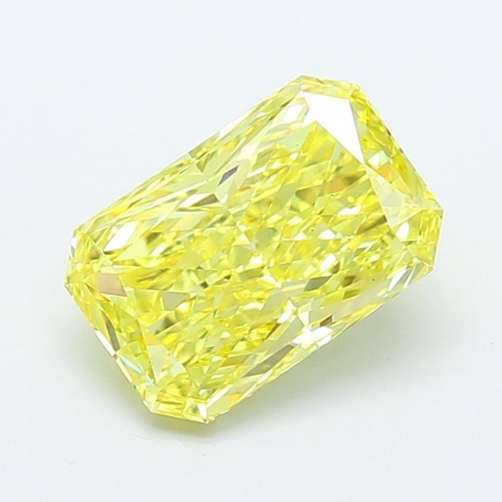 Loose Diamond - RADIANT 2.19ct Fancy Vivid Yellow VS1: Loose Diamond - RADIANT 2.19ct Fancy Vivid Yellow VS1 Source: This is a real non-mined Diamond that has been grown in a lab Shape: RADIANT Carats: 2.19 Color: Fancy Vivid Yellow Certification: IGI Vid