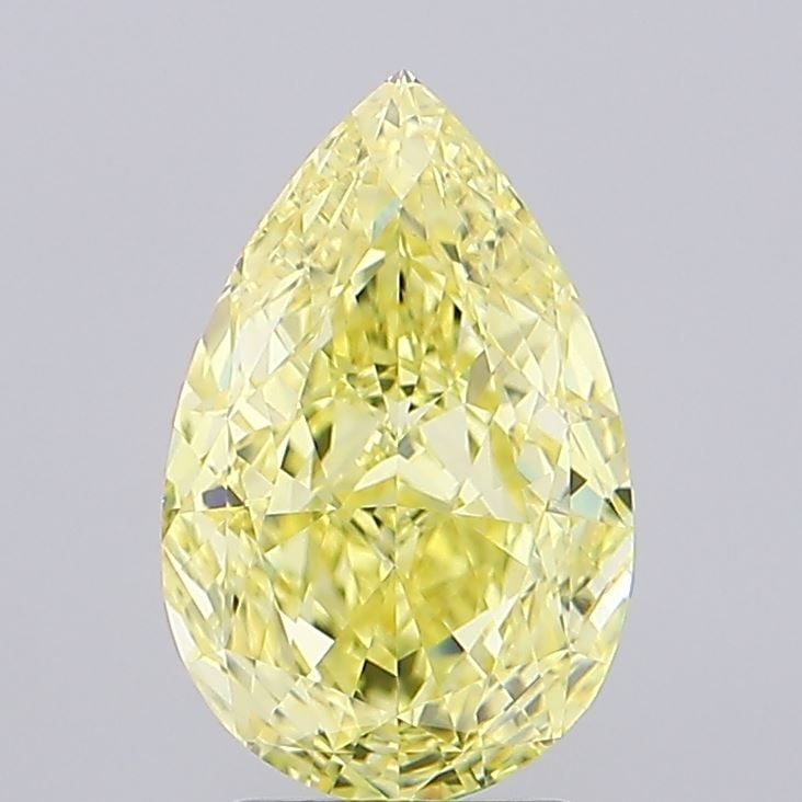 Loose Diamond - PEAR 3.02ct Fancy Intense Yellow VVS2: Loose Diamond - PEAR 3.02ct Fancy Intense Yellow VVS2 Source: This is a real non-mined Diamond that has been grown in a lab Shape: PEAR Carats: 3.02 Color: Fancy Intense Yellow Certification: IGI Vide