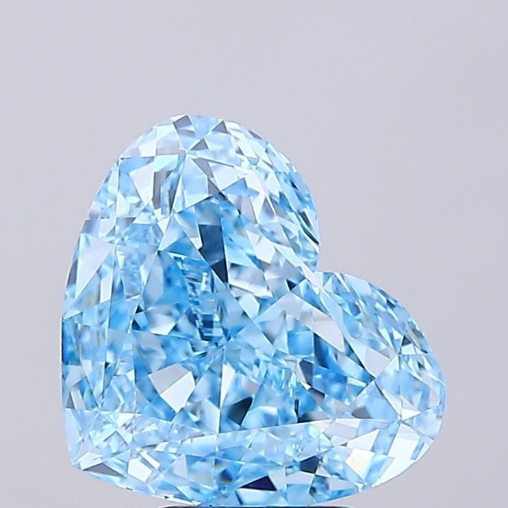 Loose Diamond - HEART 5.09ct Fancy Vivid Blue VVS2: Loose Diamond - HEART 5.09ct Fancy Vivid Blue VVS2 Source: This is a real non-mined Diamond that has been grown in a lab Shape: HEART Carats: 5.09 Color: Fancy Vivid Blue Certification: IGI Video: