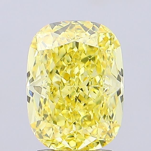 Loose Diamond - CUSHION MODIFIED 3.55ct Fancy Intense Yellow VS1: Loose Diamond - CUSHION MODIFIED 3.55ct Fancy Intense Yellow VS1 Source: This is a real non-mined Diamond that has been grown in a lab Shape: CUSHION MODIFIED Carats: 3.55 Color: Fancy Intense Yellow 