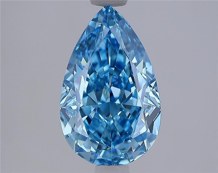 Loose Diamond - PEAR 2.01ct Fancy Vivid Blue VVS2: Loose Diamond - PEAR 2.01ct Fancy Vivid Blue VVS2 Source: This is a real non-mined Diamond that has been grown in a lab Shape: PEAR Carats: 2.01 Color: Fancy Vivid Blue Certification: IGI Video: