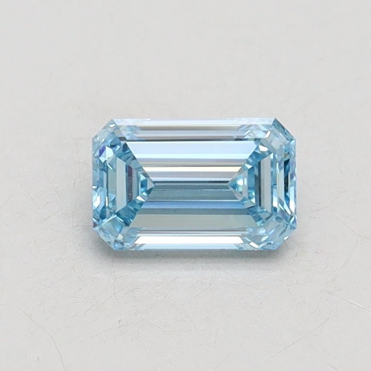 Loose Diamond - EMERALD 0.51ct Fancy Intense Blue VVS2: Loose Diamond - EMERALD 0.51ct Fancy Intense Blue VVS2 Source: This is a real non-mined Diamond that has been grown in a lab Shape: EMERALD Carats: 0.51 Color: Fancy Intense Blue Certification: IGI Vi