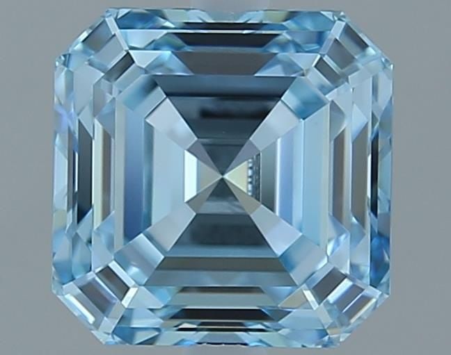 Loose Diamond - ASSCHER 1.02ct Fancy Vivid Blue VS1: Loose Diamond - ASSCHER 1.02ct Fancy Vivid Blue VS1 Source: This is a real non-mined Diamond that has been grown in a lab Shape: ASSCHER Carats: 1.02 Color: Fancy Vivid Blue Certification: IGI Video: