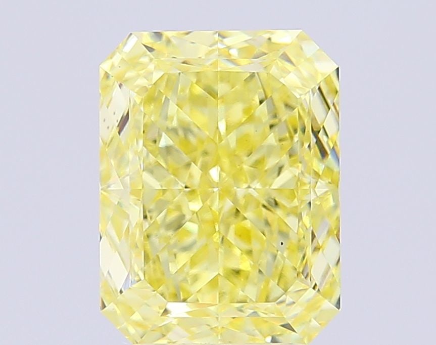 Loose Diamond - RADIANT 5.09ct Fancy Intense Yellow VS1: Loose Diamond - RADIANT 5.09ct Fancy Intense Yellow VS1 Source: This is a real non-mined Diamond that has been grown in a lab Shape: RADIANT Carats: 5.09 Color: Fancy Intense Yellow Certification: IGI