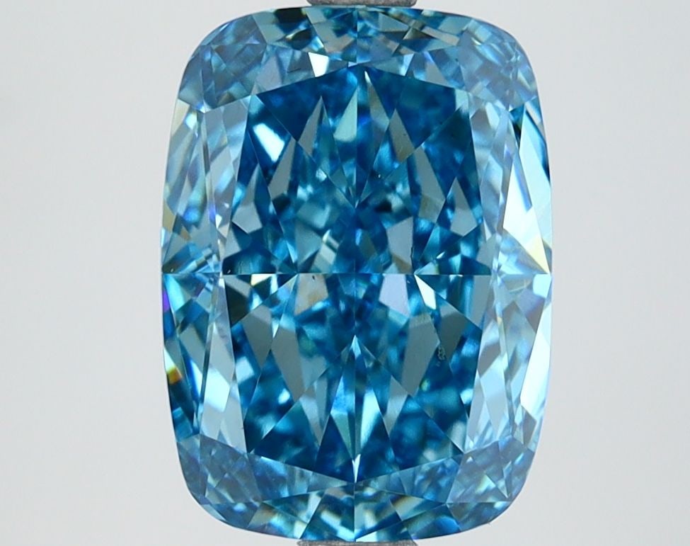 Loose Diamond - CUSHION MODIFIED 3.12ct Fancy Vivid Blue VS1: Loose Diamond - CUSHION MODIFIED 3.12ct Fancy Vivid Blue VS1 Source: This is a real non-mined Diamond that has been grown in a lab Shape: CUSHION MODIFIED Carats: 3.12 Color: Fancy Vivid Blue Certific