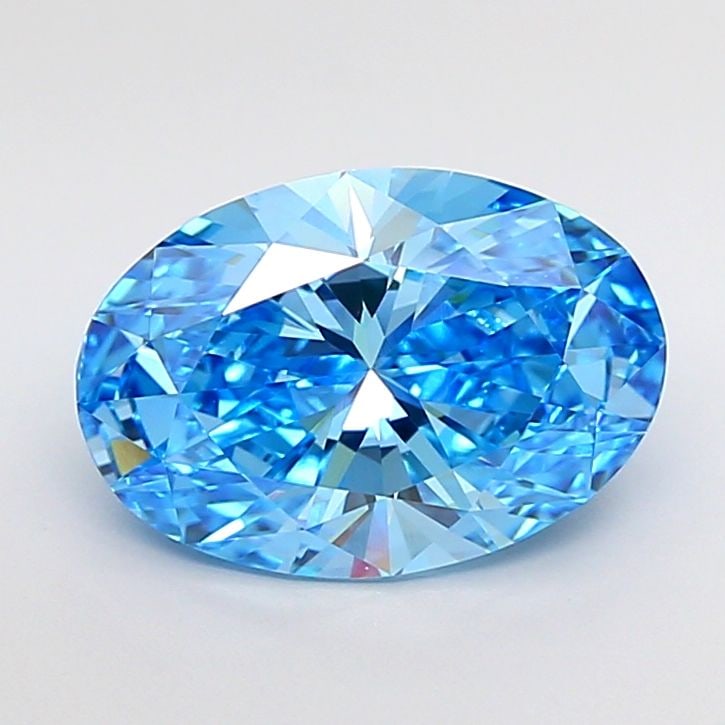 Loose Diamond - OVAL 3.1ct Fancy Vivid Blue VVS2: Loose Diamond - OVAL 3.1ct Fancy Vivid Blue VVS2 Source: This is a real non-mined Diamond that has been grown in a lab Shape: OVAL Carats: 3.1 Color: Fancy Vivid Blue Certification: IGI Video: