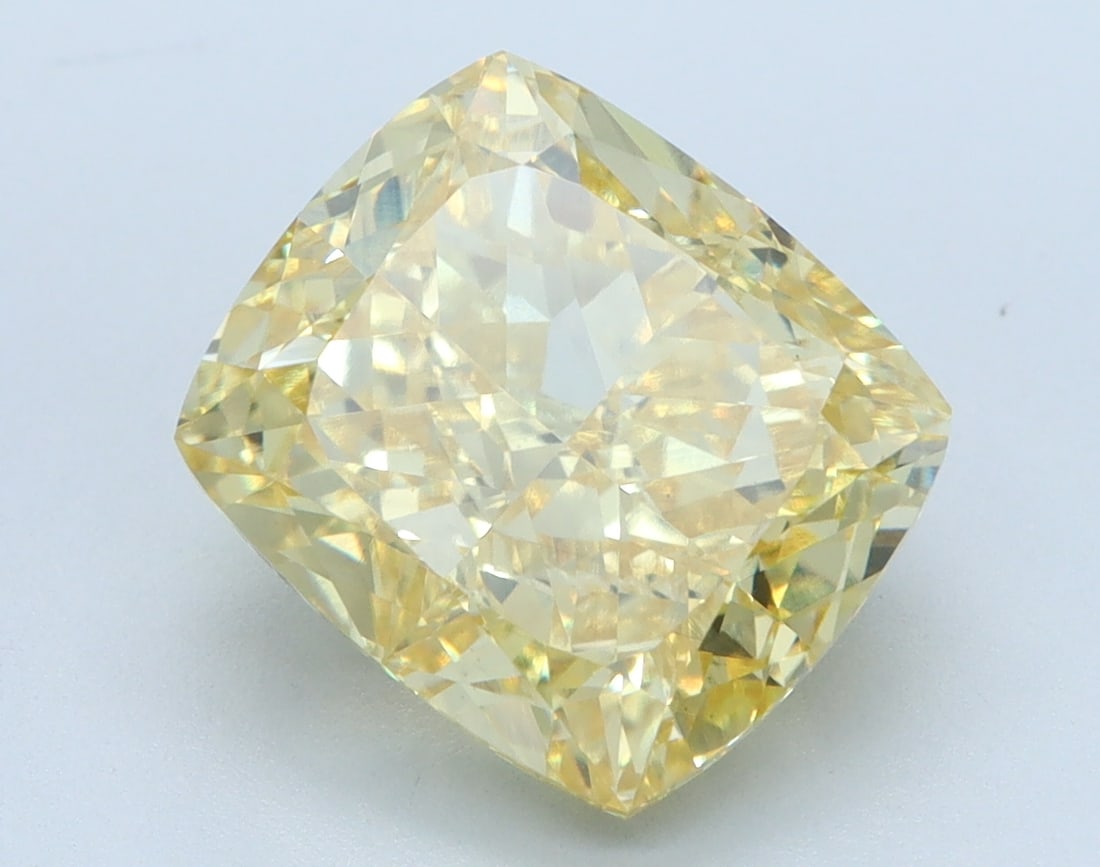 Loose Diamond - CUSHION 4.36ct FANCY VIVID YELLOW VS1: Loose Diamond - CUSHION 4.36ct FANCY VIVID YELLOW VS1 Source: This is a real non-mined Diamond that has been grown in a lab Shape: CUSHION Carats: 4.36 Color: FANCY VIVID YELLOW Clarity: VS1 Certifica
