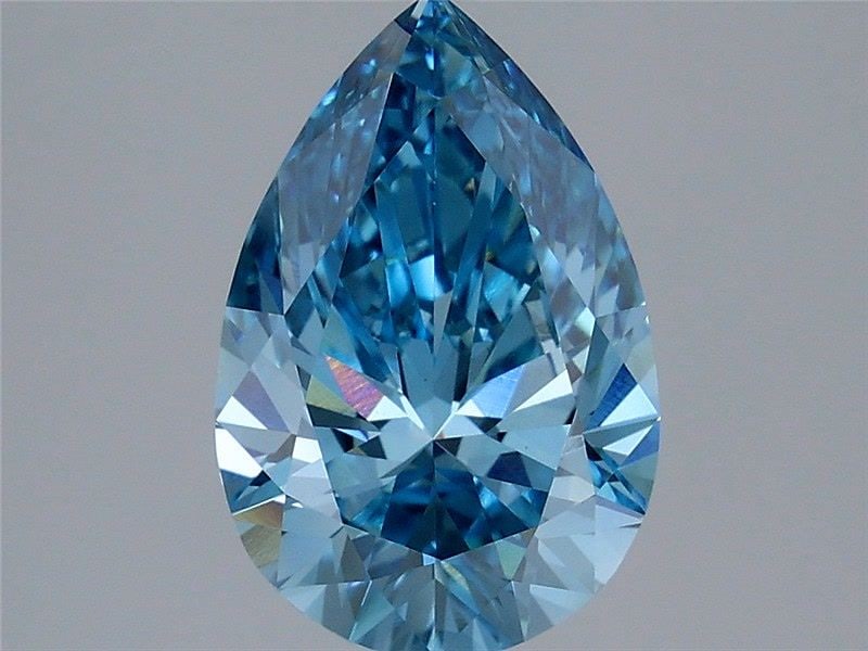 Loose Diamond - PEAR 3.01ct Fancy Vivid Blue VVS2: Loose Diamond - PEAR 3.01ct Fancy Vivid Blue VVS2 Source: This is a real non-mined Diamond that has been grown in a lab Shape: PEAR Carats: 3.01 Color: Fancy Vivid Blue Certification: IGI Video:
