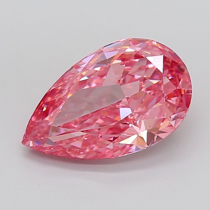 Loose Diamond - PEAR 5.03ct Fancy Intense Pink VS2: Loose Diamond - PEAR 5.03ct Fancy Intense Pink VS2 Source: This is a real non-mined Diamond that has been grown in a lab Shape: PEAR Carats: 5.03 Color: Fancy Intense Pink Certification: IGI Video: