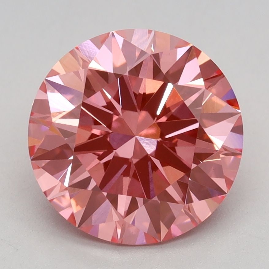 Ideal Loose Diamond - ROUND 2.15ct Fancy Vivid Pink VVS2: Ideal Loose Diamond - ROUND 2.15ct Fancy Vivid Pink VVS2 Source: This is a real non-mined Diamond that has been grown in a lab Shape: ROUND Carats: 2.15 Color: Fancy Vivid Pink Certification: IGI Vide