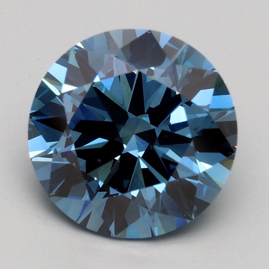 Ideal Loose Diamond - ROUND 2.45ct Fancy Vivid Blue VS2: Ideal Loose Diamond - ROUND 2.45ct Fancy Vivid Blue VS2 Source: This is a real non-mined Diamond that has been grown in a lab Shape: ROUND Carats: 2.45 Color: Fancy Vivid Blue Certification: IGI Video